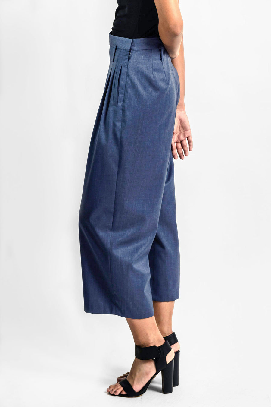 Tailored Culottes - Blue