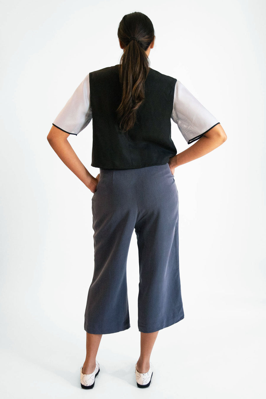 Tailored Culottes - Slate Gray (US 4, 6, 10)
