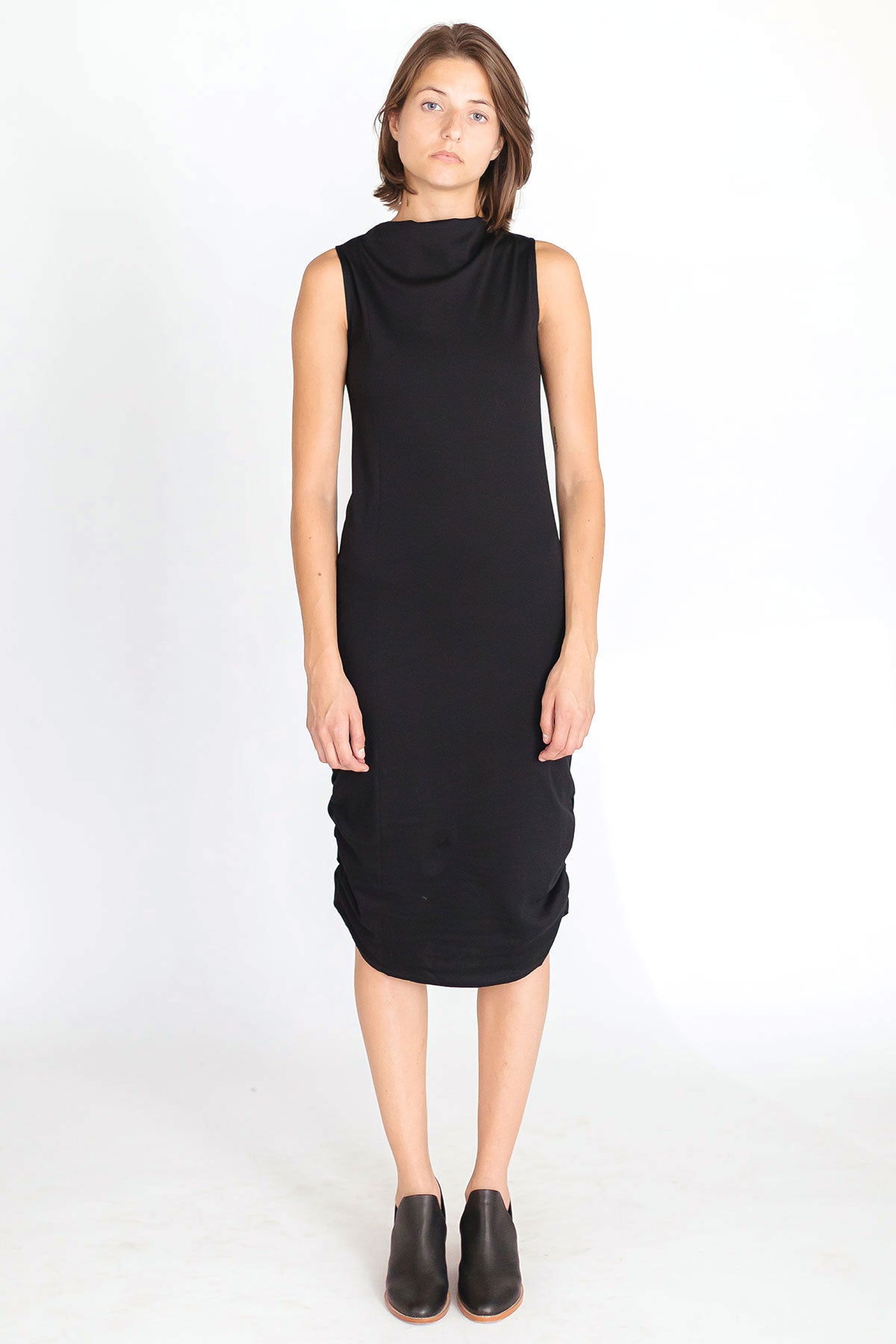 ワンピース ETMON Side Shirring Dress, Black Contour Dress - Black (US 4, 6, 10, 12) – A.Oei Studio