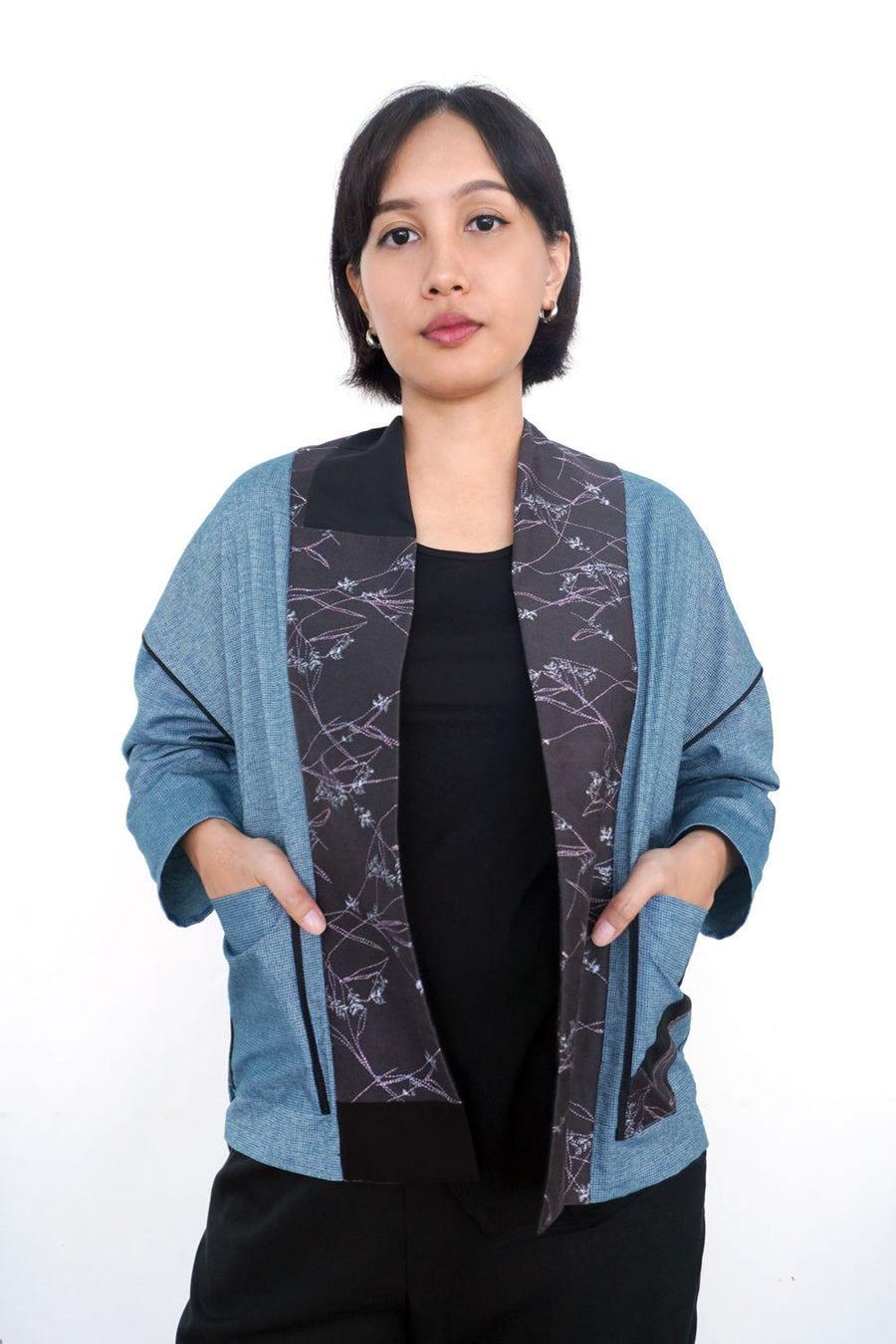 Kimono Jacket - Magnolia-Blue (One-of-a-kind)