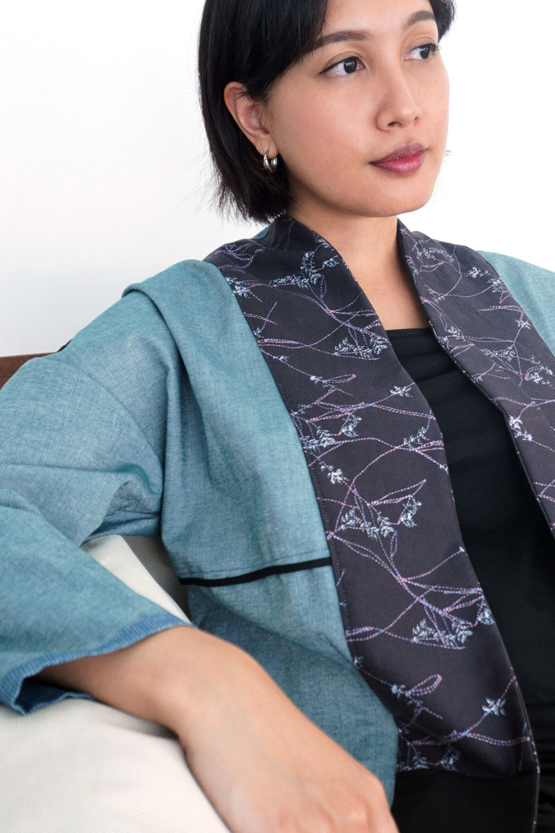 Kimono Jacket - Magnolia-Blue (One-of-a-kind)