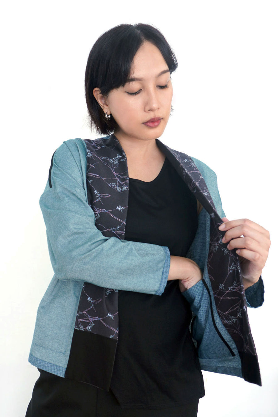 Kimono Jacket - Magnolia-Blue (One-of-a-kind)