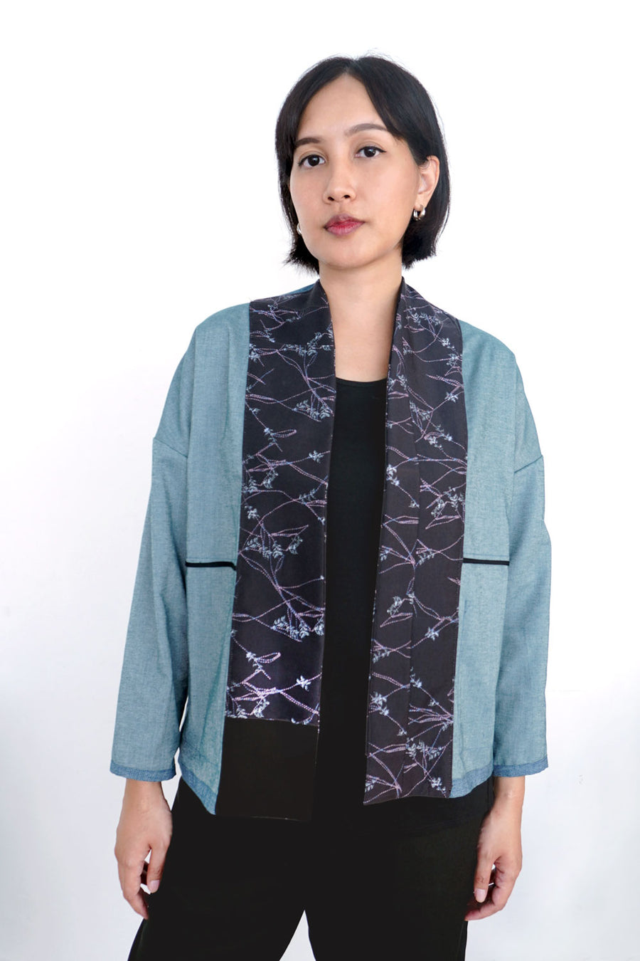 Kimono Jacket - Magnolia-Blue (One-of-a-kind)