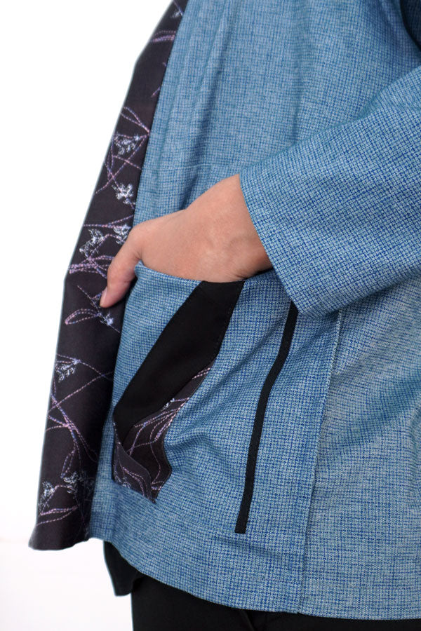 Kimono Jacket - Magnolia-Blue (One-of-a-kind)