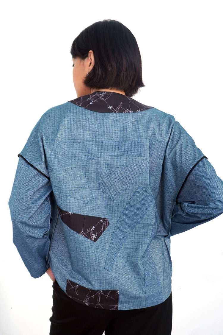 Kimono Jacket - Magnolia-Blue (One-of-a-kind)