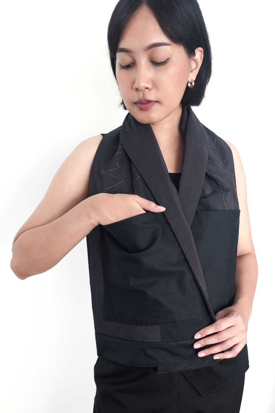 Water-repellent Scarf - Black (One-of-a-kind)