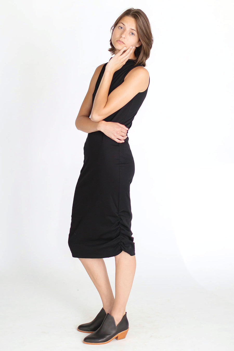 Sleeveless black dress