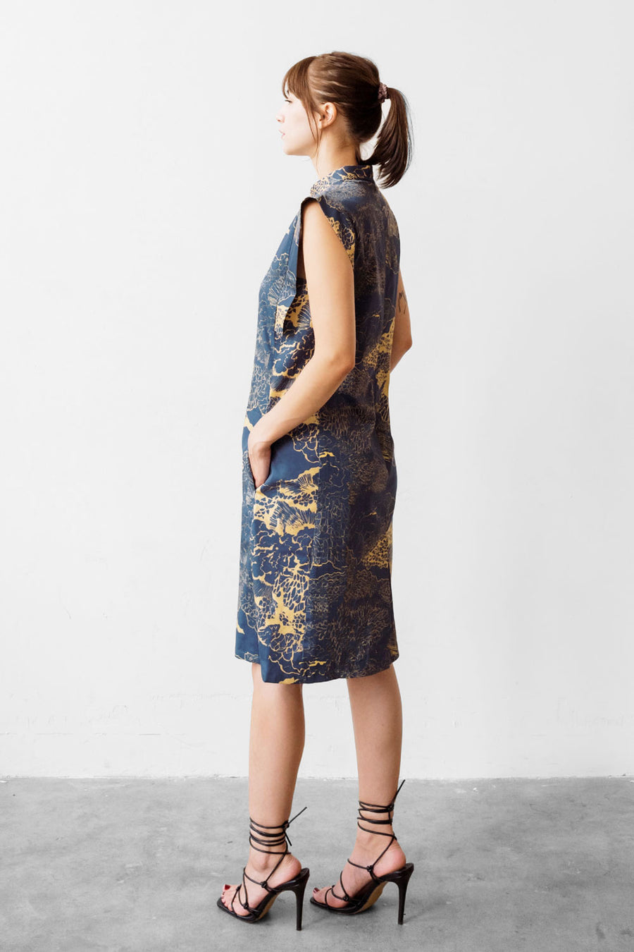 Designer Cheongsam Dress with Pockets