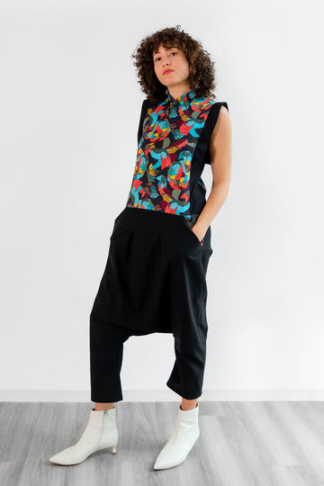 Samurai Cheongsam Jumpsuit - Hybrid Print