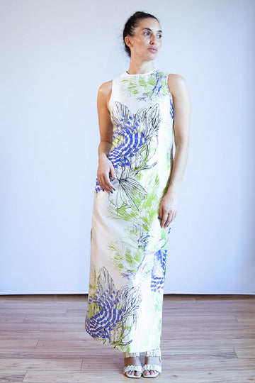 Column Gown - Glide Silk Print
